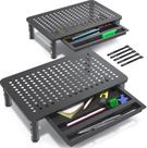 Suporte de monitor EVOOMI Back Saver, pacote com 2 gavetas de metal