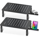 Suporte de monitor semelhante, pacote com 2 unidades, 3, ajustável em altura com malha estelar