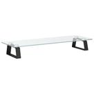 Suporte de monitor vidaXL Black Tempered Glass Riser 23,6x7,9x3,1 cm Suporte de monitor vidaXL Black Tempered Glass Riser 23,6x7,9x3,1 cm