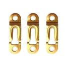 Suporte De Nicho Tipo Presilha Metálica Zinco Amarelo (Kit Com 50 Un)