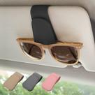 Suporte de óculos de sol Ompellus Magnetic Leather para viseira solar de carro