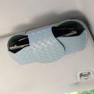 Suporte de óculos de sol para viseira de carro KINIVA Leather (09 Blue)