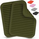 Suporte de Panelas de Silicone Zulay Kitchen - Pacote com 2 Unidades (Verde Oliva) - Resistente ao Calor