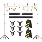 Suporte de pano de fundo Forlogic 10 x 8 pés (3 x 2,4 m) com sacos de areia e clipes