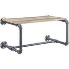 Suporte de papel higiênico Acme Brantley Wall Rack Oak Shelf 61x30cm
