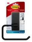 Suporte de papel higiênico Command Matte Black Water Resistente à Água