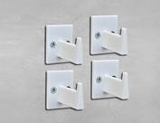 Suporte de parede 4 unidades para raquetes de tênis, branco