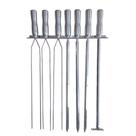 Suporte de Parede + 6 Espetos Para Churrasco + 1 Espalha Brasa Aço Inox Cabos em Alumínio Pantheon Suporte de Parede + 6 Espetos Para Churrasco + 1 Espalha Brasa Aço Inox Cabos em Alumínio Pantheon
