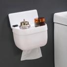 Suporte De Parede Banheiro/Caixa Organizadora Com Papel Higiênico/Sem Furar pronta entrega COR:Branco