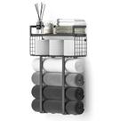 Suporte de parede de metal Xstydes com cesto preto