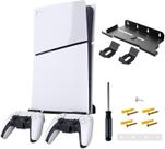 Suporte De Parede Em Aço Para Playstation 5 Slim Digital e Ultra Base Preto Suporte De Parede Em Aço Para Playstation 5 Slim Digital e Ultra Base Preto