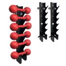 Suporte de Parede p/ 6 Halteres Organizador Recortes a Laser Premium