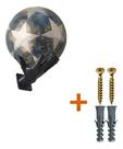 Suporte De Parede para Bolas Futebol Campo Society PRETO