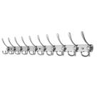 Suporte de parede para cabide WEBI 10 ganchos triplos de 37,6 cm de comprimento cromados