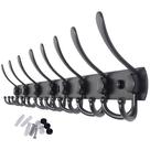 Suporte de parede para cabide WEBI Long 8 Tri Hooks em alumínio preto