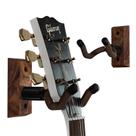 Suporte de Parede para Guitarra (2 Unidades) - Madeira de Nozes Negras Suporte de Parede para Guitarra (2 Unidades) - Madeira de Nozes Negras