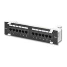 Suporte de parede para painel de patch de rede MANHATTAN de 12 portas Cat-6 1U