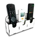Suporte De Parede Porta 3 Controle Remoto Ar Tv Som Mdf Branco