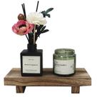 Suporte de pedestal de madeira Wood Riser Missraza para decoração de 22 x 9 cm
