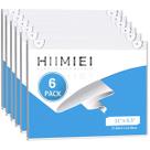 Suporte de placa acrílico para montagem em parede HIIMIEI 8,5 x 11 polegadas, horizontal, pacote com 6