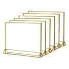 Suporte de placa de acrílico NIUBEE, pacote com 6 28 x 21 cm com molduras douradas Suporte de placa de acrílico NIUBEE, pacote com 6 28 x 21 cm com molduras douradas