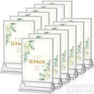 Suporte de placa de acrílico YOAEAILY 5x7 Silver Frames, pacote com 12 Suporte de placa de acrílico YOAEAILY 5x7 Silver Frames, pacote com 12