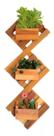 Suporte De Plantas E Vasos Tripla Portatil Madeira Floreira
