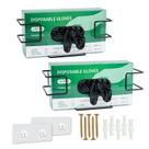 Suporte de porta-luvas Mxsapve, pacote com 2 unidades, suporte de parede, metal preto Suporte de porta-luvas Mxsapve, pacote com 2 unidades, suporte de parede, metal preto