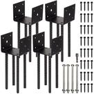 Suporte de poste de vedação Ground Spike para plataforma de concreto 4x4 - pacote com 4