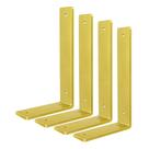 Suporte de prateleira Aunulahca Gold Floating 20cm, pacote com 4 unidades, Heavy Duty