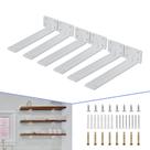 Suporte de prateleira CLT CLETING 20 cm branco Carga máxima 100 kg Pacote com 6