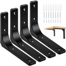 Suporte de prateleira de parede AISINYI Iron 6 x 5 polegadas Heavy Duty 4 peças Suporte de prateleira de parede AISINYI Iron 6 x 5 polegadas Heavy Duty 4 peças