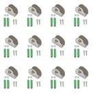 Suporte de prateleira de vidro MROmax Semicircle Stainless Steel x12