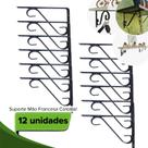 Suporte de prateleira flores vasos decorativo 15cm tipo mão francesa colonial parede muro jardim Preta Suporte de prateleira flores vasos decorativo 15cm tipo mão francesa colonial parede muro jardim Preta
