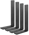Suporte de prateleira flutuante Aunulahca 30 cm, pacote com 4 unidades, preto pesado