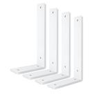 Suporte de prateleira flutuante Aunulahca White 25 cm, pacote com 4 unidades, Heavy Duty
