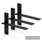 Suporte de prateleira flutuante Hardow Heavy Duty, pacote com 3, 10 x 2,5 cm Suporte de prateleira flutuante Hardow Heavy Duty, pacote com 3, 10 x 2,5 cm