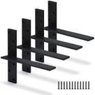 Suporte de prateleira flutuante Hardow Heavy Duty, pacote com 4, 30x6,4 cm Suporte de prateleira flutuante Hardow Heavy Duty, pacote com 4, 30x6,4 cm