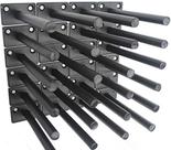 Suporte de prateleira flutuante MHMYDZ 5, aço sólido preto, 24 unidades Suporte de prateleira flutuante MHMYDZ 5, aço sólido preto, 24 unidades
