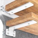 Suporte de prateleira Goovilla Heavy Duty Floating 25 cm branco, pacote com 6