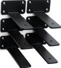 Suporte de prateleira L MHMYDZ de 4 polegadas de ferro preto rústico industrial Suporte de prateleira L MHMYDZ de 4 polegadas de ferro preto rústico industrial