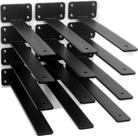Suporte de prateleira L MHMYDZ preto escondido em ferro de 30 cm, metal rústico