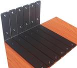 Suporte de prateleira MHMYDZ L 28 x A 15 x L 4 cm de ferro preto, pacote com 6 Suporte de prateleira MHMYDZ L 28 x A 15 x L 4 cm de ferro preto, pacote com 6