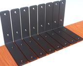 Suporte de prateleira MHMYDZ L 6x6x1,5 cm Black Iron, pacote com 10 Suporte de prateleira MHMYDZ L 6x6x1,5 cm Black Iron, pacote com 10