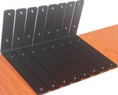 Suporte de prateleira MHMYDZ L 9x6x1,5 cm Ferro Preto, pacote com 10