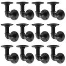 Suporte de prateleira MUZIK Heavy Duty Floating, pacote com 12 unidades, ferro vintage
