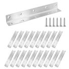 Suporte de prateleira Redunest L Bracket Heavy Duty, pacote com 20 unidades, prata Suporte de prateleira Redunest L Bracket Heavy Duty, pacote com 20 unidades, prata