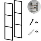 Suporte de Prateleira Tripla 20cm 2 Peças Estilo Industrial