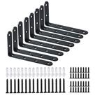 Suporte de prateleira WINKER Corner Brace Heavy Duty Black Steel 12x5x3cm Suporte de prateleira WINKER Corner Brace Heavy Duty Black Steel 12x5x3cm