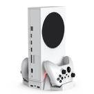 Suporte de resfriamento para Xbox Series S, caregador duplo com bateria